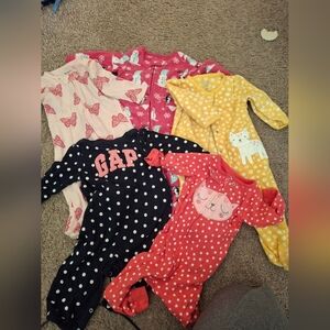 Cute 6 Month One Piece Set - Black, Red, Yellow, Pink